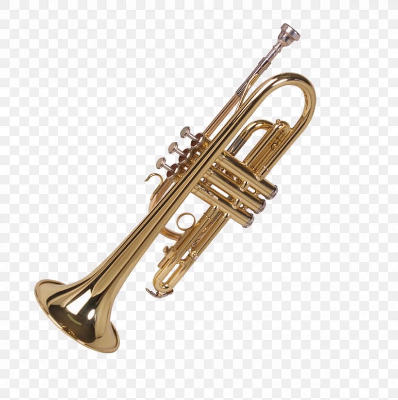 Trumpet Musical Instrument Trombone Wind Instrument Brass Instrument, PNG, 2362x2374px, Watercolor, Cartoon, Flower, Frame, Heart Download Free
