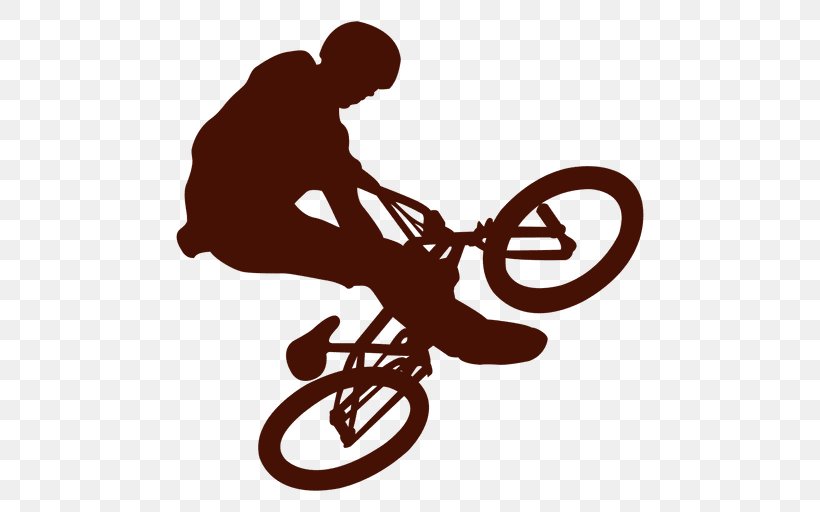 BMX Bike Bicycle Silhouette, PNG, 512x512px, Bmx, Bicycle, Bicycle Accessory, Bicycle Drivetrain Part, Bicycle Frame Download Free