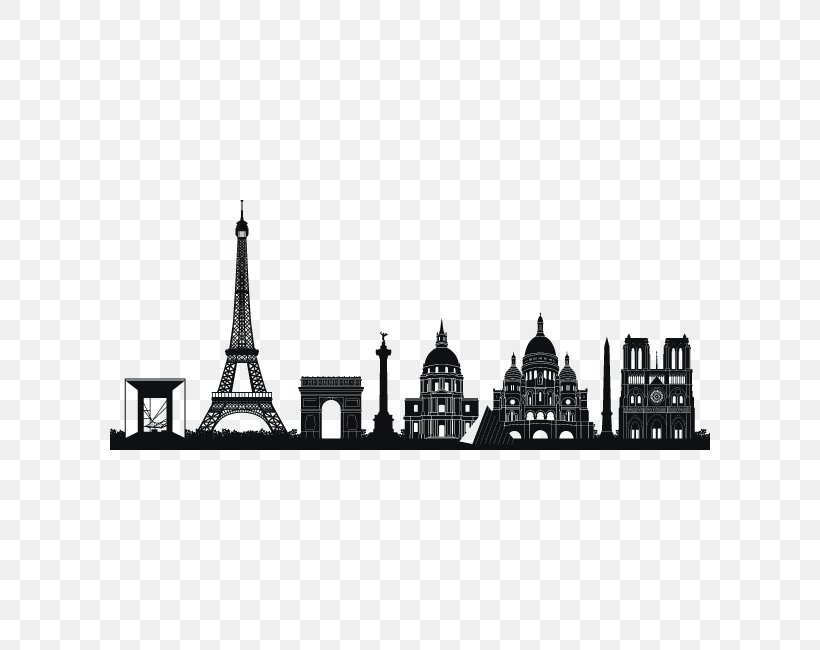 Paris Wall Phonograph Record Vinyl Group Sticker, PNG, 650x650px, Paris, Adhesive, Bedroom, Black And White, Brand Download Free