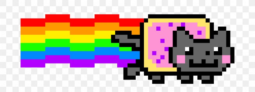 Pixel Art Nyan Cat, PNG, 1240x450px, Pixel Art, Art, Arts, Brand, Drawing Download Free