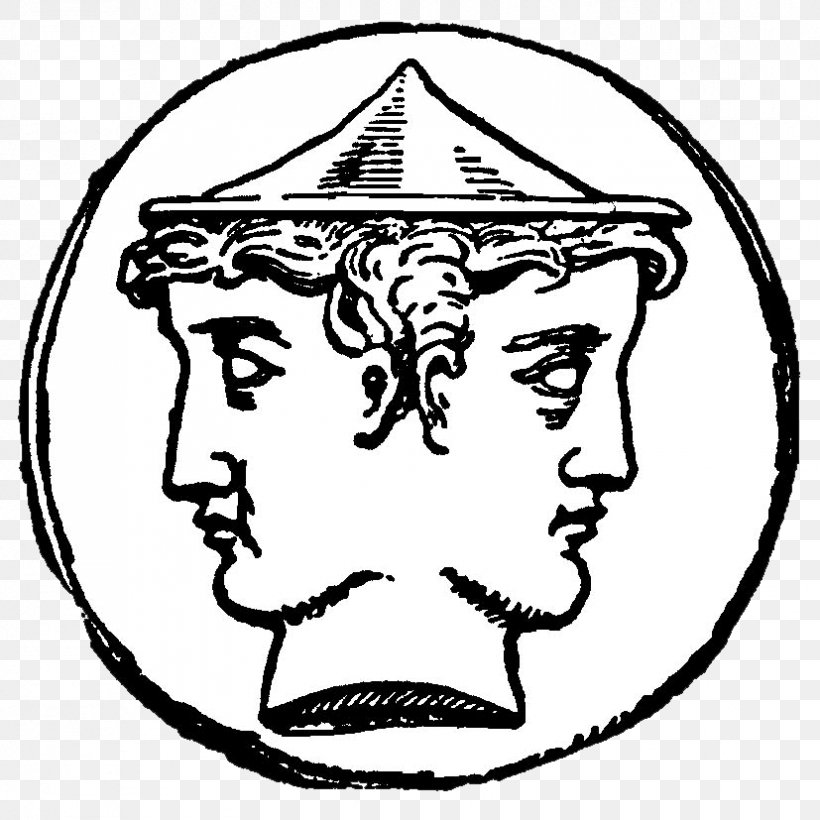 Janus Greek Mythology Symbol Deity Greece, PNG, 827x827px, Janus, Area, Art, Artwork, Black And White Download Free
