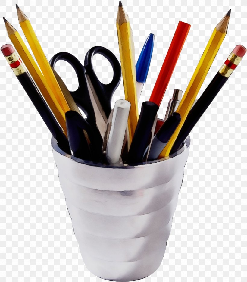 Pencil Yellow Office Supplies Writing Implement Stationery, PNG, 832x950px, Watercolor, Office Supplies, Paint, Pencil, Plastic Download Free