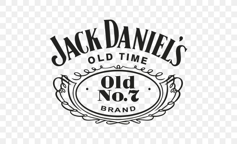 Logo Whiskey Label Jack Daniel's Clip Art, PNG, 500x500px, Logo, Area, Black, Black And White, Bottle Download Free