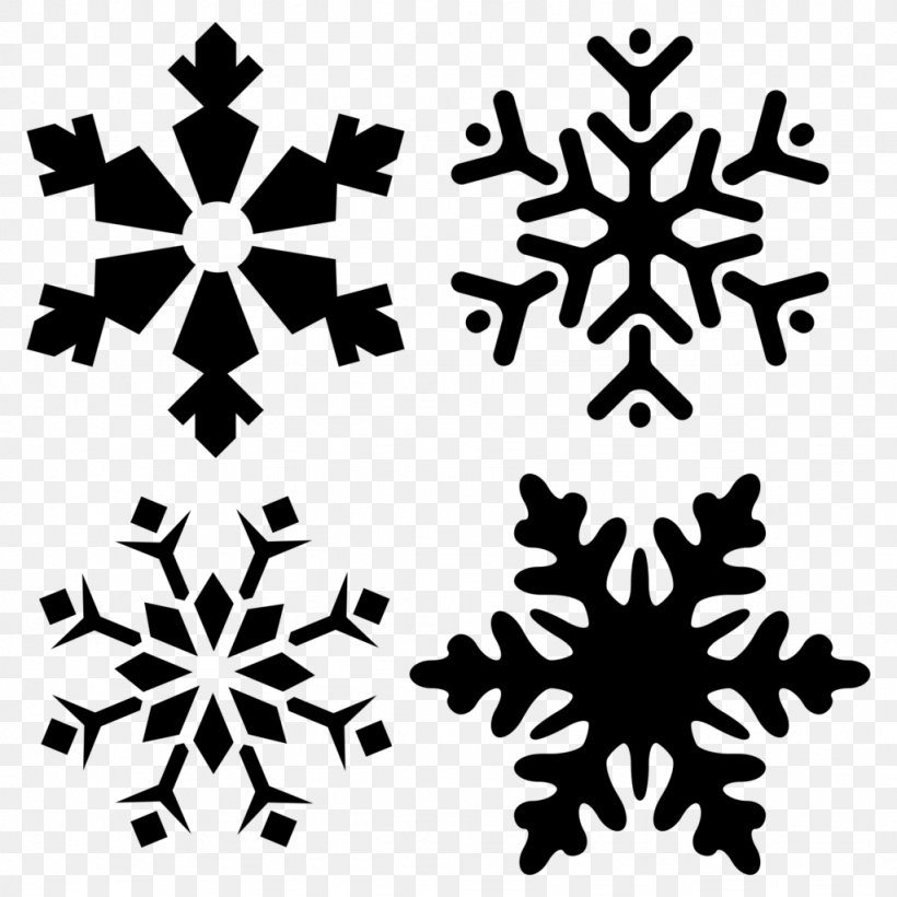Snowflake, PNG, 1024x1024px, Leaf, Blackandwhite, Snowflake, Symmetry Download Free