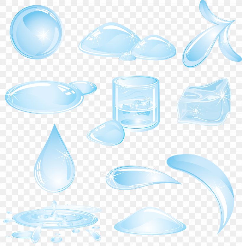 Water Light, PNG, 3516x3569px, Drop, Azure, Blue, Cartoon, Clip Art Download Free