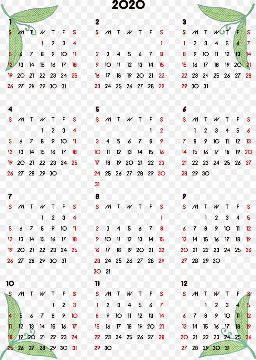 Text Green Calendar Line Font, PNG, 2137x3000px, 2020 Printable Calendar, Calendar, Green, Line, Paint Download Free