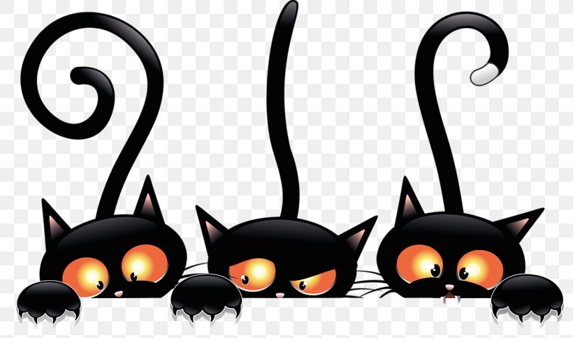 Black Cat Kitten Clip Art, PNG, 800x484px, Cat, Black Cat, Carnivoran, Cartoon, Cat Like Mammal Download Free