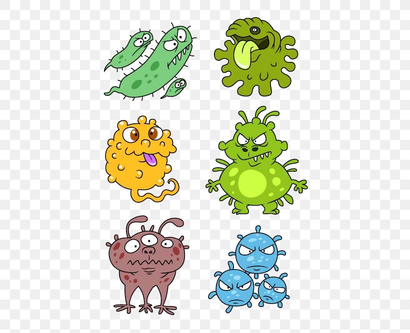 Cartoon Bacteria Royalty-free Virus, PNG, 500x667px, Cartoon, Area, Art, Bacteria, Fictional Character Download Free