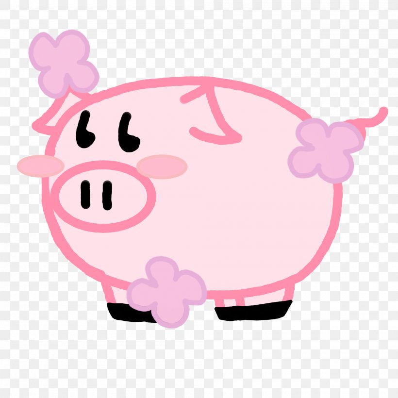Pig Desktop Wallpaper Pink M Clip Art, PNG, 2000x2000px, Pig, Cartoon, Character, Computer, Fiction Download Free