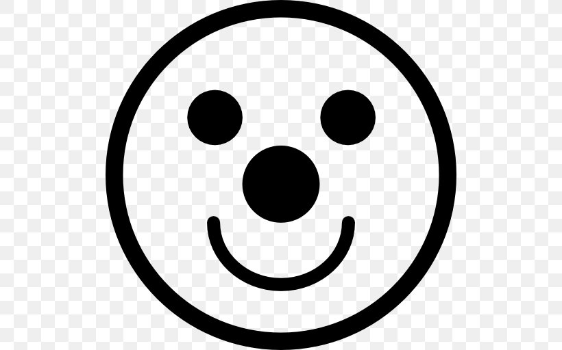 Smiley Emoticon Download Clip Art, PNG, 512x512px, Smiley, Black, Black And White, Clown, Computer Download Free