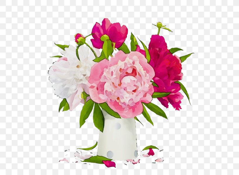 Watercolor Pink Flowers, PNG, 563x600px, Watercolor, Artificial Flower, Bouquet, Chinese Peony, Common Peony Download Free
