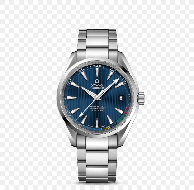 2018 Winter Olympics Omega Seamaster Omega SA Coaxial Escapement Watch, PNG, 582x800px, Omega Seamaster, Brand, Breguet, Coaxial Escapement, Electric Blue Download Free
