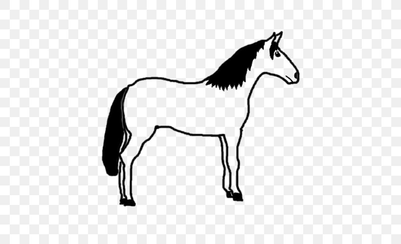 Mule Foal Stallion Pony Mustang, PNG, 500x500px, Mule, Alphabet, Animal, Animal Figure, Black And White Download Free