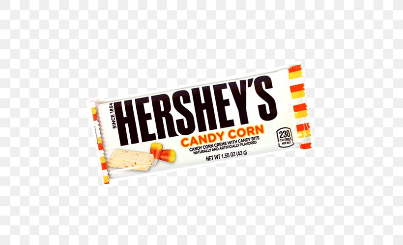 Candy Corn Hershey Bar Chocolate Bar Reese's Pieces White Chocolate, PNG, 500x500px, Candy Corn, Biscuits, Brand, Candy, Candy Bar Download Free