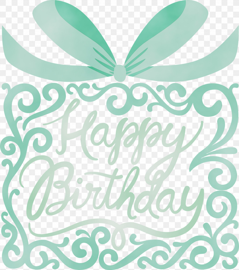 Green Leaf Aqua Teal Turquoise, PNG, 2662x3000px, Birthday Calligraphy, Aqua, Green, Happy Birthday Calligraphy, Leaf Download Free
