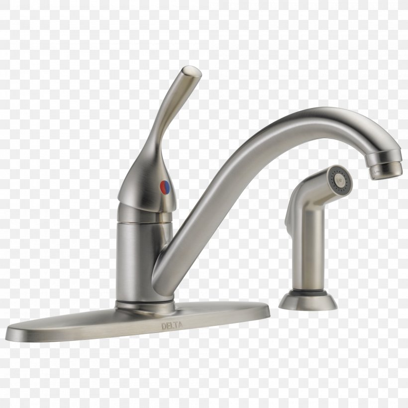 Tap Stainless Steel Delta Air Lines Kitchen Sink Bathroom, PNG, 2000x2000px, Tap, Bathroom, Bathtub Accessory, Delta Air Lines, Hardware Download Free