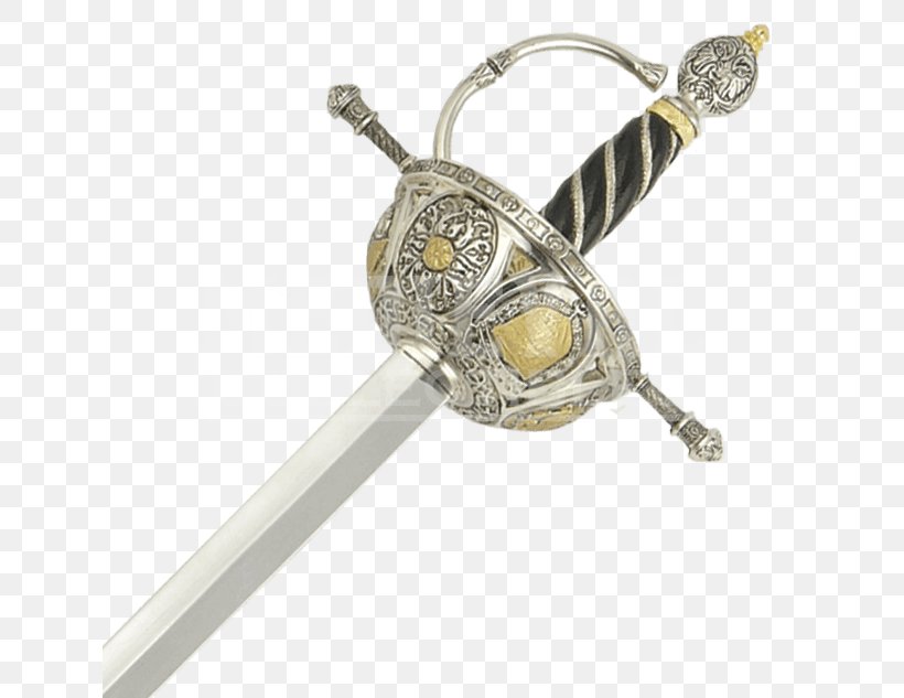Types Of Swords Rapier Excalibur Conquistador, PNG, 633x633px, Sword, Baskethilted Sword, Blade, Body Jewelry, Bronze Age Sword Download Free
