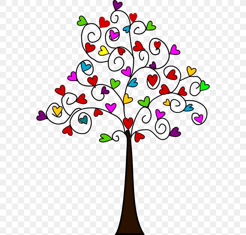 Tree Heart Drawing Clip Art, PNG, 578x785px, Tree, Art, Artwork, Branch, Color Download Free