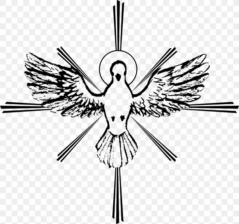 Gospel Of John Holy Spirit In Christianity Pentecost, PNG, 1600x1495px, Gospel Of John, Angel, Beak, Bird, Black And White Download Free