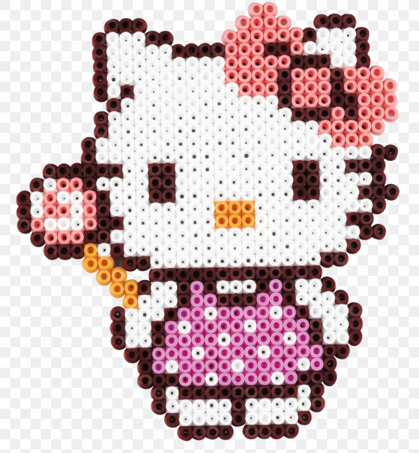 Hello Kitty Hama Bead Cross-stitch Pattern, PNG, 960x1039px, Hello Kitty, Applied Arts, Art, Askartelu, Bead Download Free