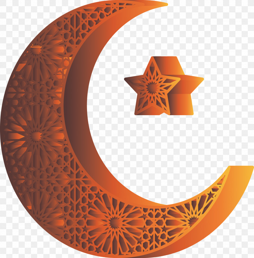 Star And Crescent Ramadan Kareem, PNG, 2818x2865px, Star And Crescent, Circle, Crescent, Orange, Ramadan Kareem Download Free