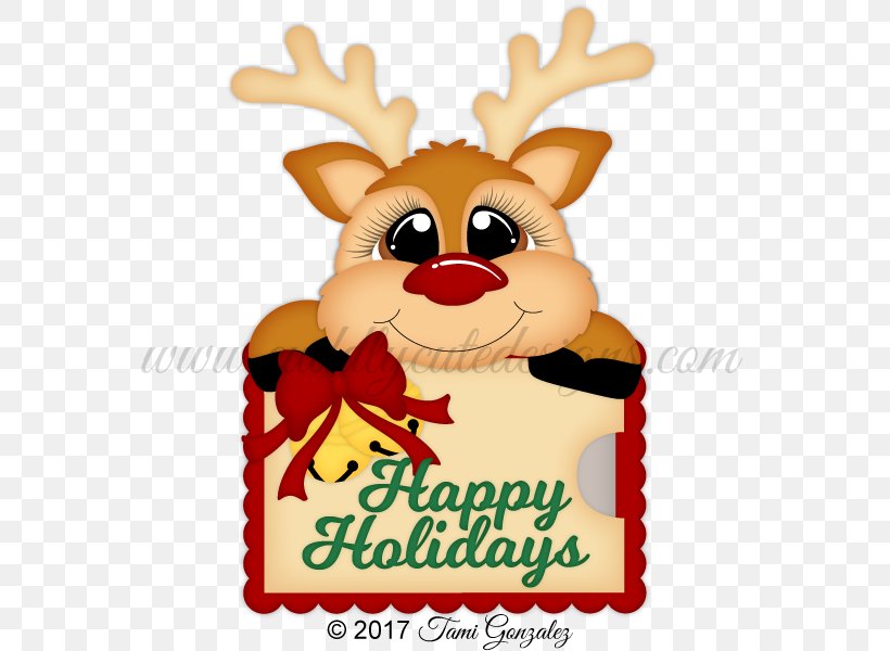Reindeer Santa Claus Gift Card Christmas, PNG, 600x600px, Reindeer, Christmas, Christmas Decoration, Christmas Ornament, Deer Download Free