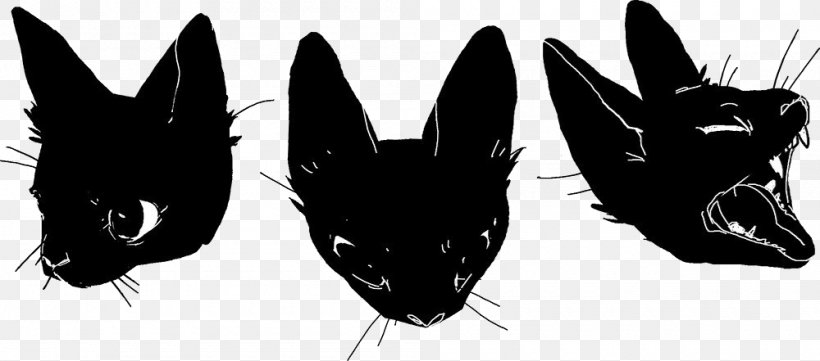 Black And White Black Cat Clip Art, PNG, 1000x441px, Black And White, Art, Black, Black Cat, Blog Download Free