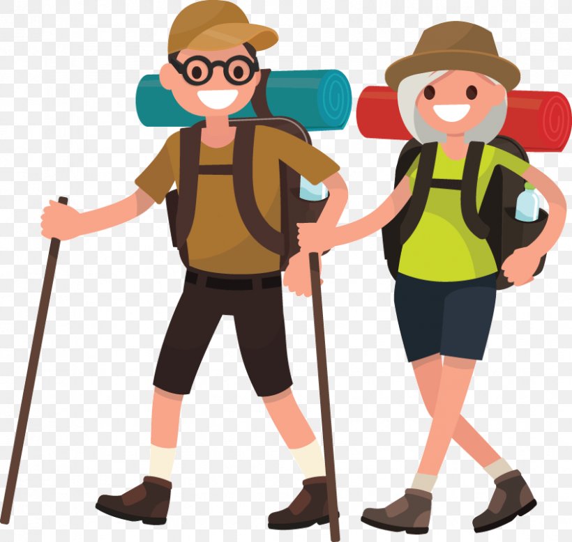 Hiking Backpacking Vector Graphics Drawing Royalty-free, PNG, 843x800px, Hiking, Backpack, Backpacking, Camping, Cartoon Download Free