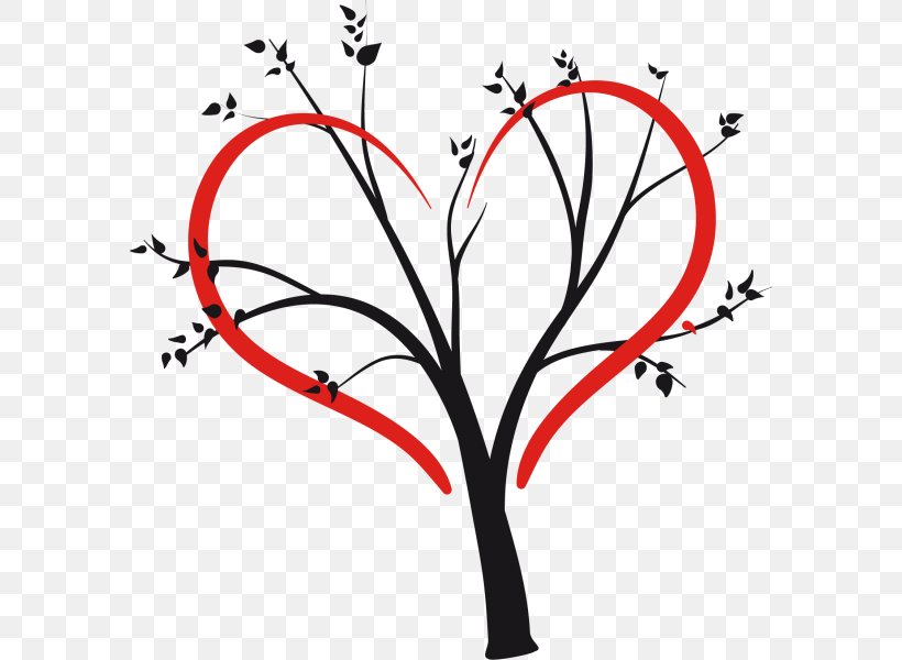 Love Valentine's Day Tree Clip Art, PNG, 600x600px, Watercolor, Cartoon, Flower, Frame, Heart Download Free