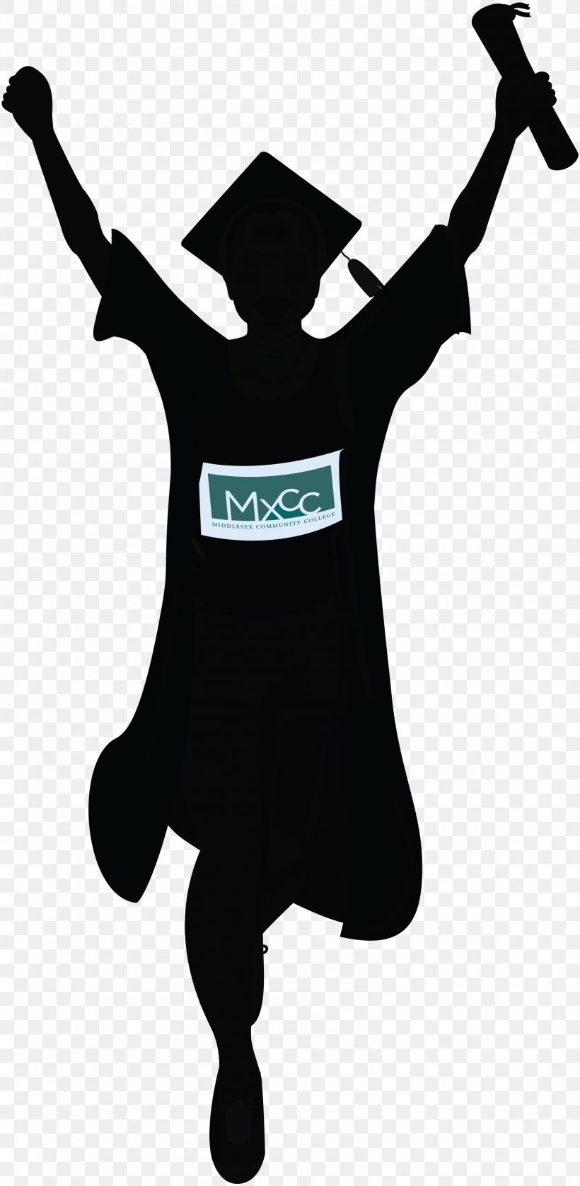Middlesex Community College Cap And Gown 5K Evening Gown Dress, PNG, 1587x3241px, Middlesex Community College, Academic Dress, Ball Gown, Bathrobe, Black And White Download Free