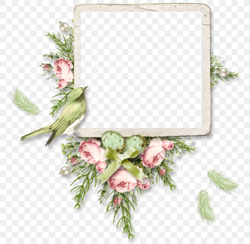 Easter Frame, PNG, 776x800px, Picture Frames, Bird, Branch, Cut Flowers, Flora Download Free