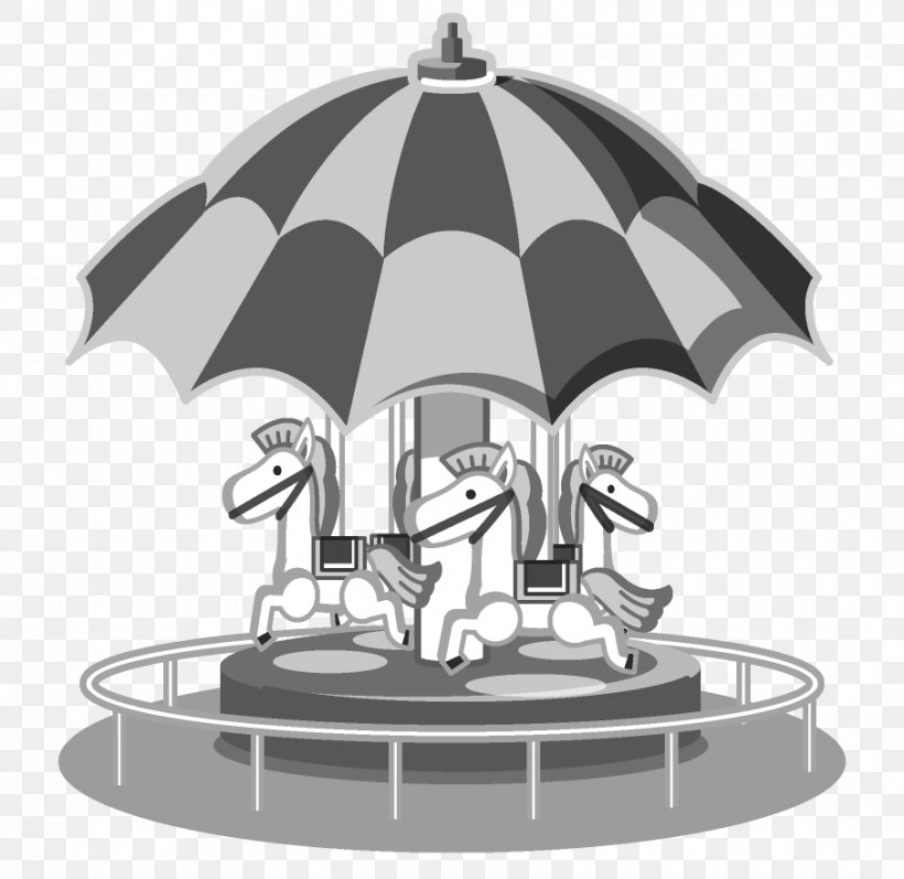 Cartoon Carousel, PNG, 907x882px, Cartoon, Black And White, Carousel Download Free