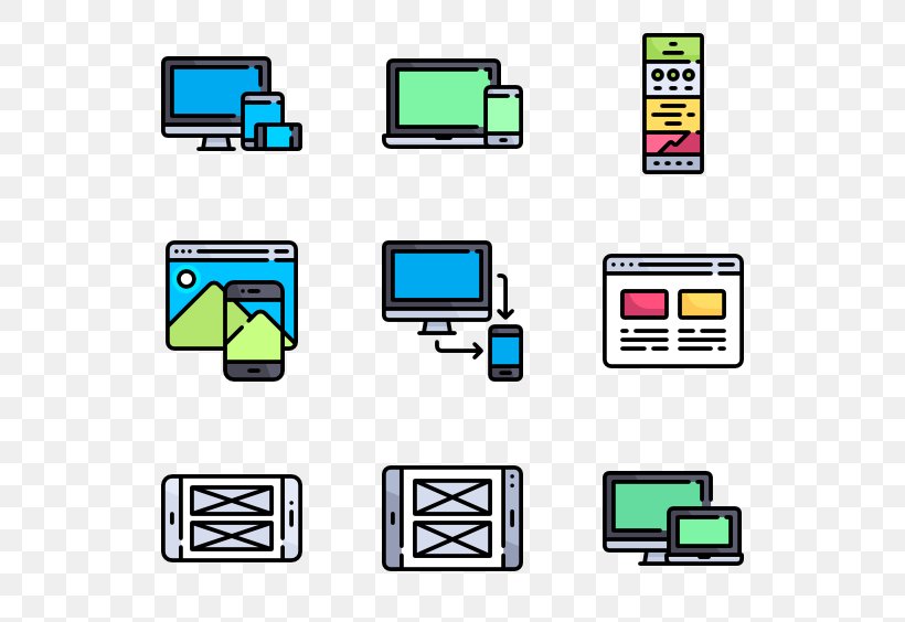 Responsive Web Design Handheld Devices Mobile Phones Icon Design, PNG, 600x564px, Responsive Web Design, Area, Computer Icon, Computer Monitors, Electronics Accessory Download Free