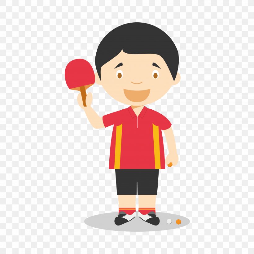 Download, PNG, 4000x4000px, Table Tennis, Athlete, Boy, Cartoon, Child Download Free