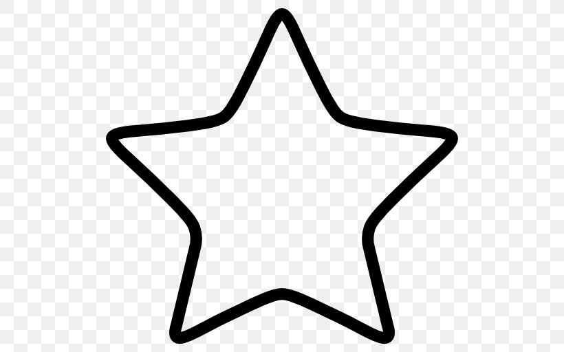 Five-pointed Star Symbol, PNG, 512x512px, Fivepointed Star, Area, Black, Black And White, Color Download Free