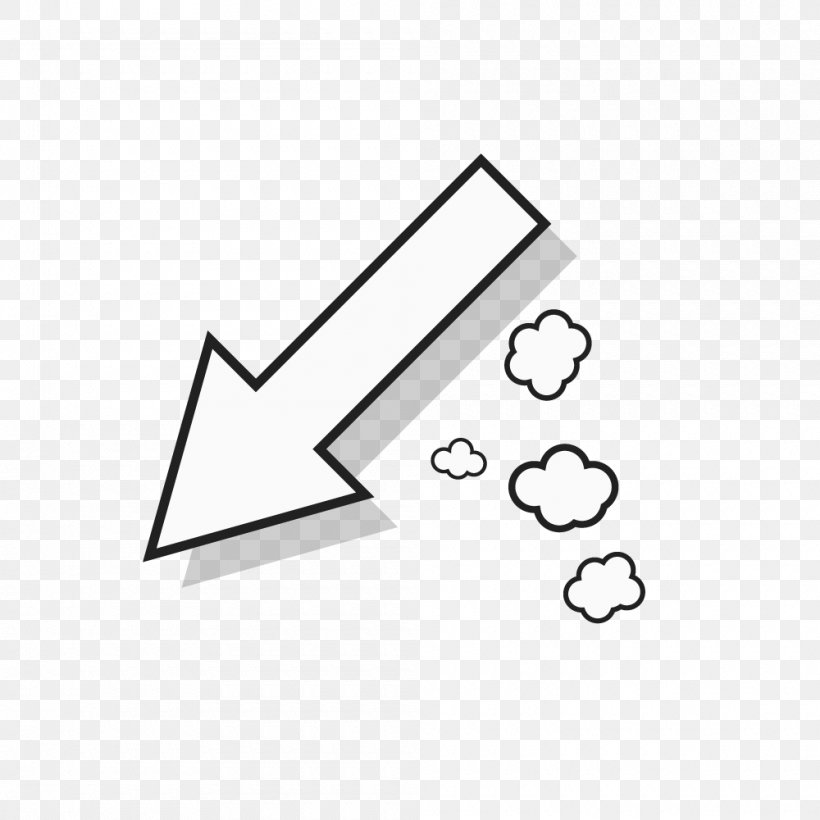 Symbol Arrow Illustration, PNG, 1000x1000px, Symbol, Area, Black, Black And White, Diagonal Download Free