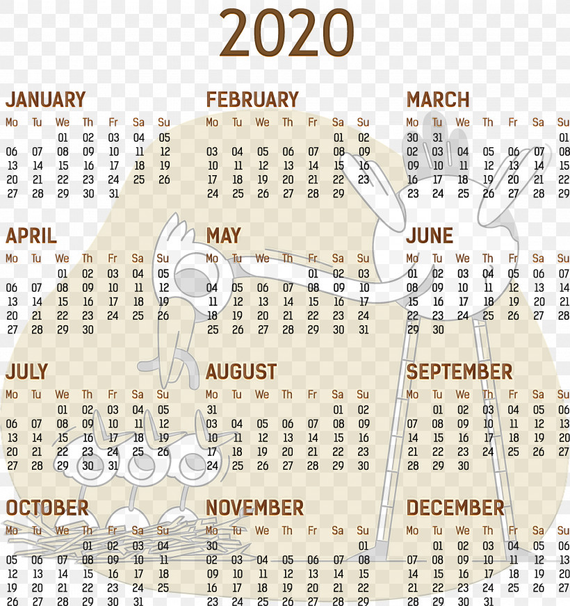 2020 Yearly Calendar Printable 2020 Yearly Calendar Template Full Year Calendar 2020, PNG, 2818x3000px, 2020 Yearly Calendar, Aztec Calendar, Aztec Sun Stone, Calendar Date, Calendar System Download Free