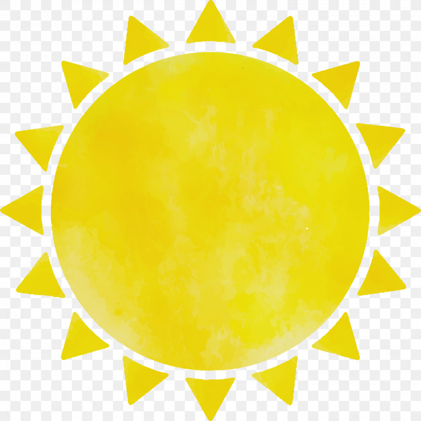 Yellow Circle, PNG, 3000x2997px, Sun, Cartoon, Circle, Paint, Summer Download Free