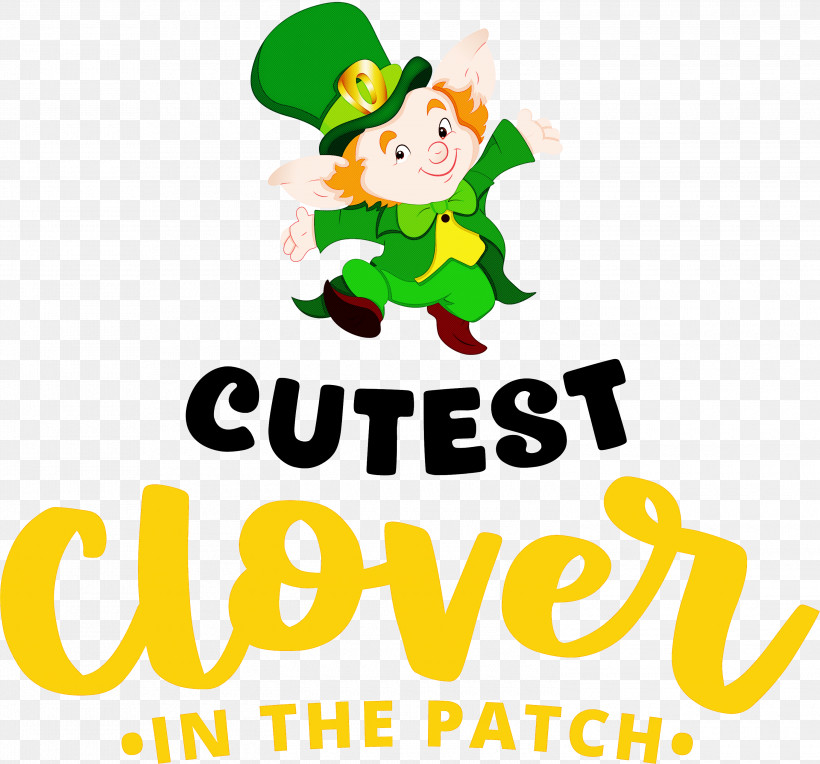 Cutest Clover Saint Patrick Patricks Day, PNG, 3000x2798px, Saint Patrick, Behavior, Cartoon, Character, Christmas Day Download Free
