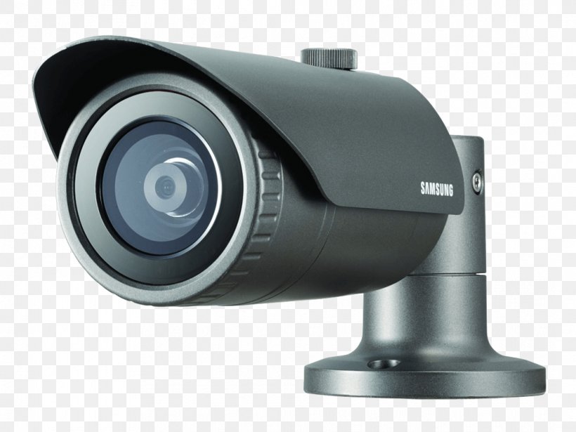 Hanwha Techwin WiseNet Q 4MP Network Outdoor Bullet Camera With 6mm Fixed Lens With Night Vision QNO IP Camera Hanwha Aerospace Closed-circuit Television, PNG, 1065x800px, Ip Camera, Camera, Camera Accessory, Camera Lens, Cameras Optics Download Free