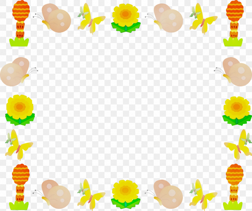 Picture Frame, PNG, 1381x1158px, Flower Rectangular Frame, Floral Rectangular Frame, Paint, Picture Frame, Plant Download Free