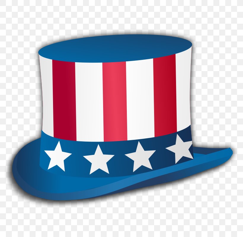 Uncle Sam Independence Day Top Hat Clip Art, PNG, 800x800px, Uncle Sam, Costume Hat, Electric Blue, Fedora, Flag Of The United States Download Free