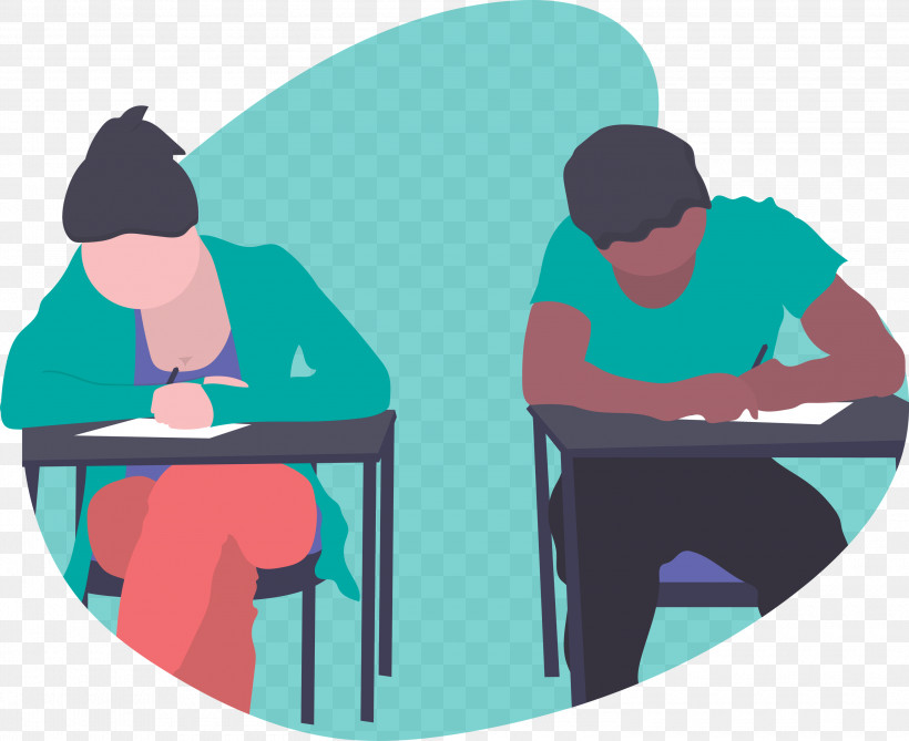 Exam Students, PNG, 3000x2451px, Exam, Cartoon, Conversation, Furniture, Reading Download Free