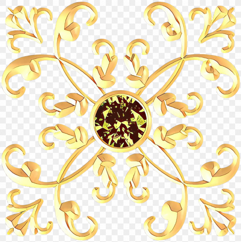 Yellow Ornament Pattern Symmetry, PNG, 1274x1280px, Yellow, Ornament, Symmetry Download Free
