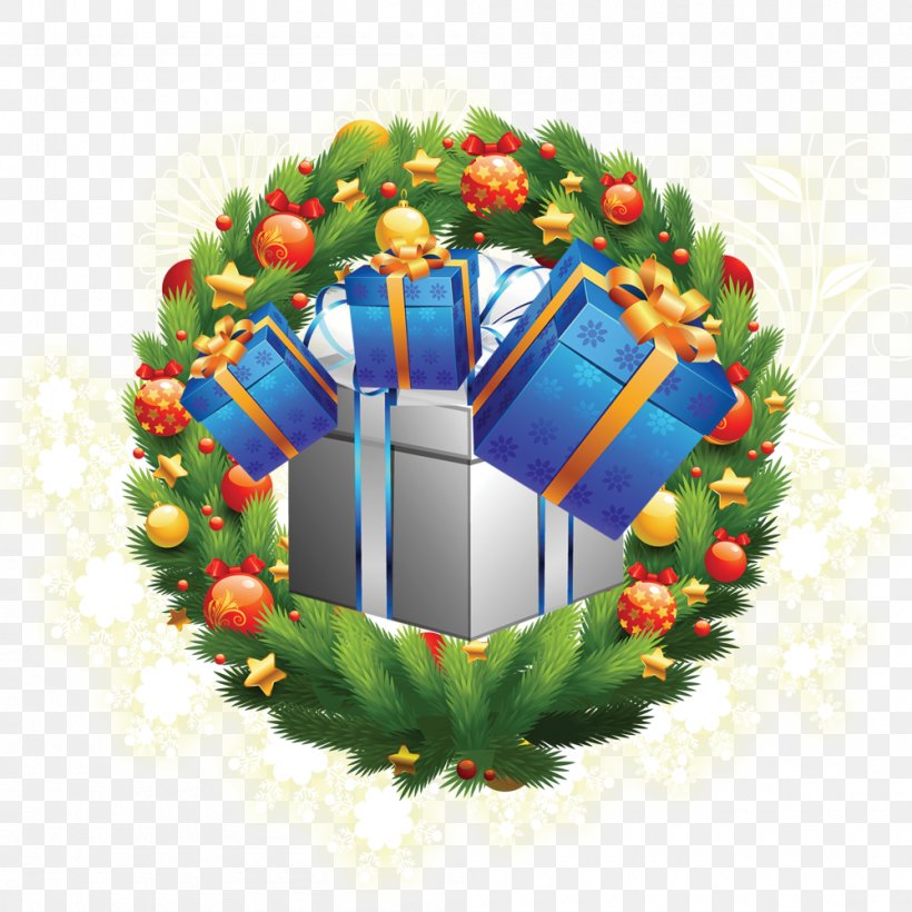 Christmas Decoration Wreath Clip Art, PNG, 1000x1000px, Christmas, Christmas Card, Christmas Decoration, Christmas Ornament, Decor Download Free