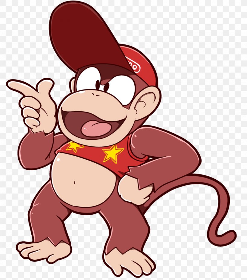 Diddy Kong Donkey Kong Country 2: Diddy's Kong Quest Donkey Kong Jr. DeviantArt Dixie Kong, PNG, 1024x1157px, Watercolor, Cartoon, Flower, Frame, Heart Download Free