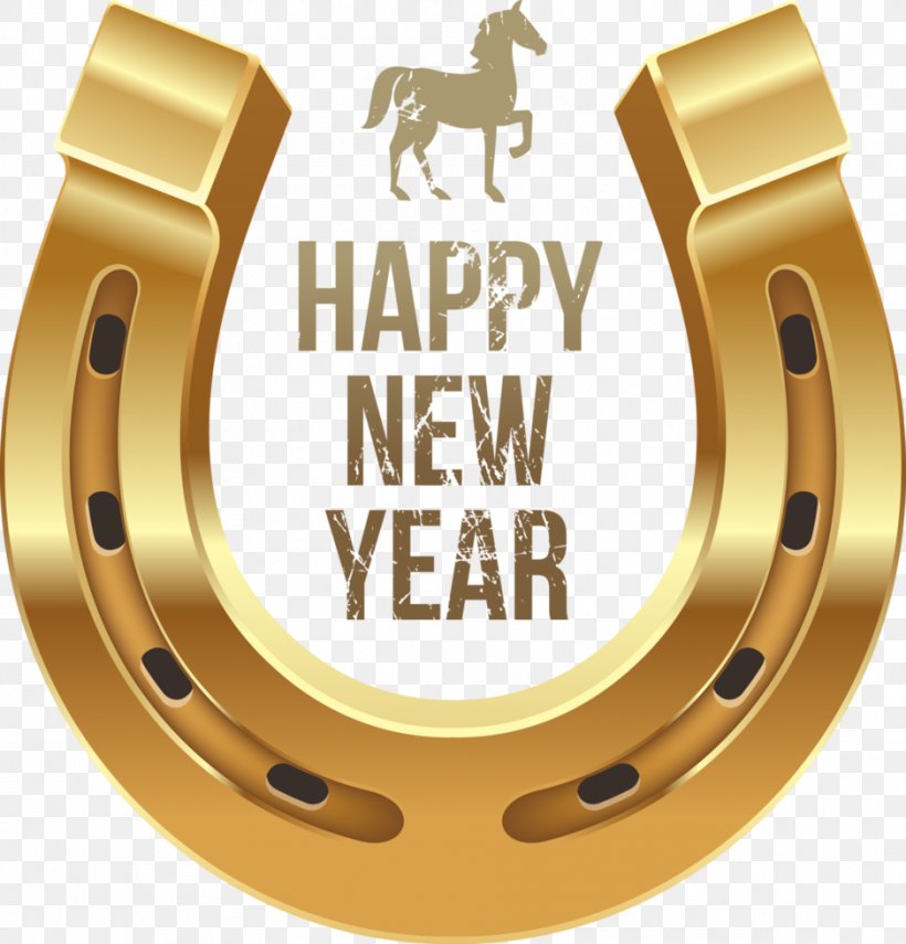 Horse New Year's Day Wish Clip Art, PNG, 939x980px, Horse, Brand, Brass, Chinese New Year, Christmas Download Free