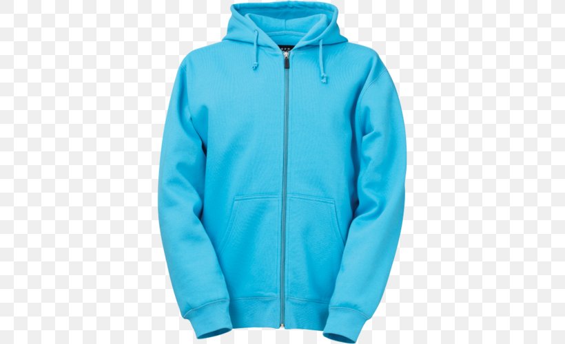Hoodie T-shirt Clothing Jacket Polar Fleece, PNG, 500x500px, Hoodie, Aqua, Azure, Blue, Bluza Download Free