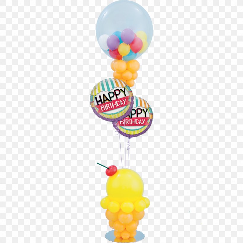 Balloon Ice Cream Vancouver Birthday, PNG, 1024x1024px, Balloon, Anniversary, Birthday, Centrepiece, Cluster Ballooning Download Free