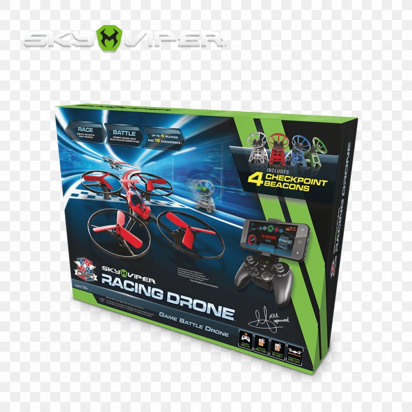 Drone Racing Quadcopter Unmanned Aerial Vehicle MDA Racing Sky Viper Hover Racer, PNG, 1000x1000px, Drone Racing, Brand, Electric Battery, Goliath, Quadcopter Download Free